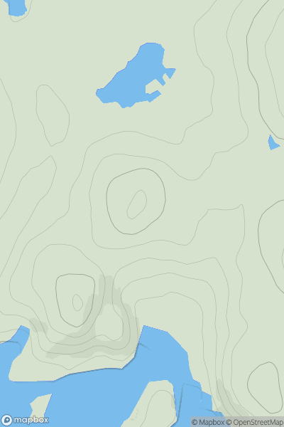 Thumbnail image for Cnoc Mor [Mull and Nearby Islands] [NM409192] showing contour plot for surrounding peak